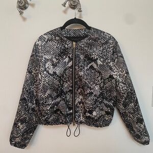 EUC Giambattista Valli Snake Print Cropped Evening Jacket